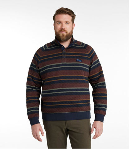 Men's Quilted Sweatshirt, Mockneck, Stripe | L.L.Bean online