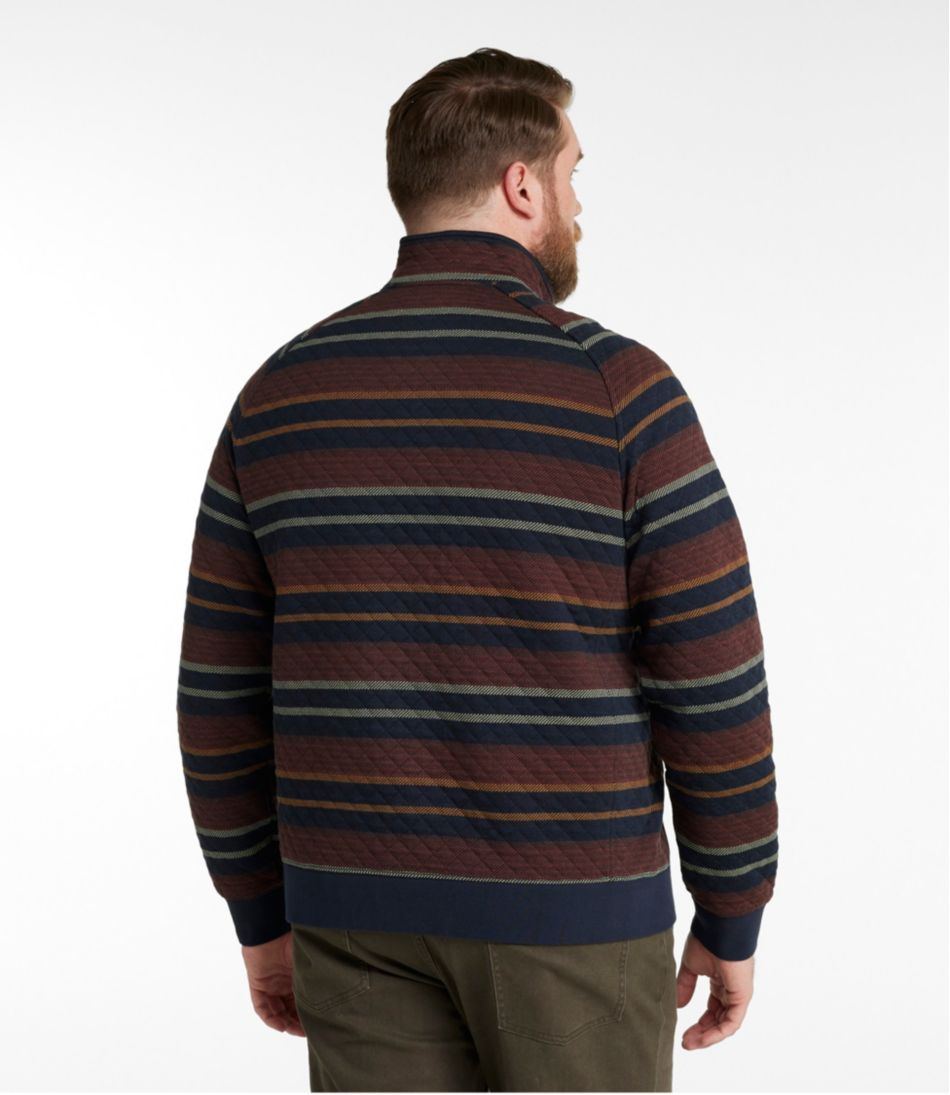 Men's Quilted Sweatshirt, Mockneck, Stripe | L.L.Bean online