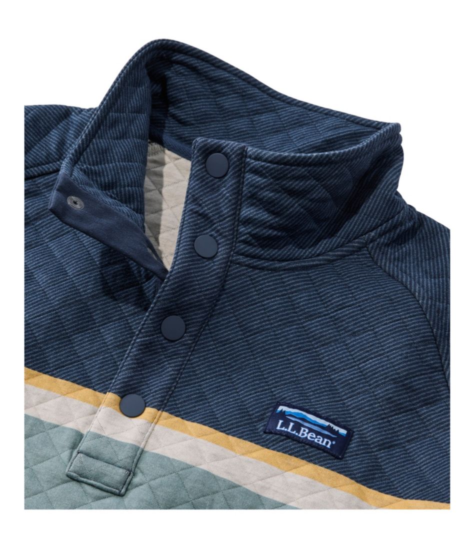 Men's Quilted Sweatshirt, Mockneck, Stripe | L.L.Bean online