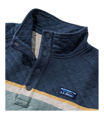 Men's Quilted Sweatshirt, Mockneck, Stripe | L.L.Bean online