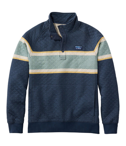 Men's Quilted Sweatshirt, Mockneck, Stripe | L.L.Bean online