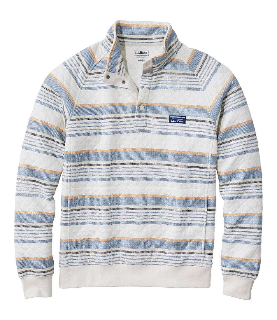Men's Quilted Sweatshirt, Mockneck, Stripe | L.L.Bean online
