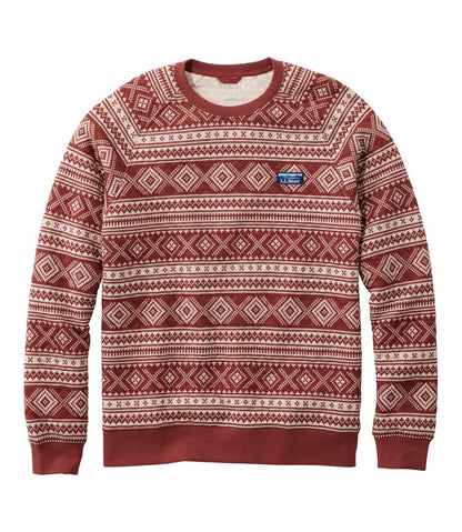 Men's Bean's Quilted Sweatshirt, Crewneck, Print | L.L.Bean outlet
