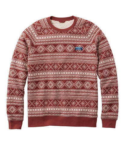 Men's Bean's Quilted Sweatshirt, Crewneck, Print | L.L.Bean outlet