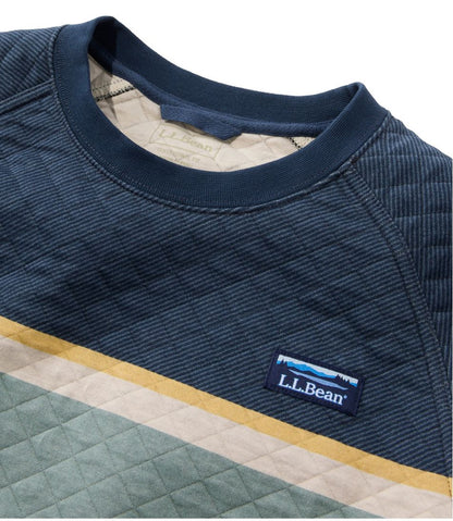 Men's Quilted Sweatshirt, Crewneck, Stripe | L.L.Bean online