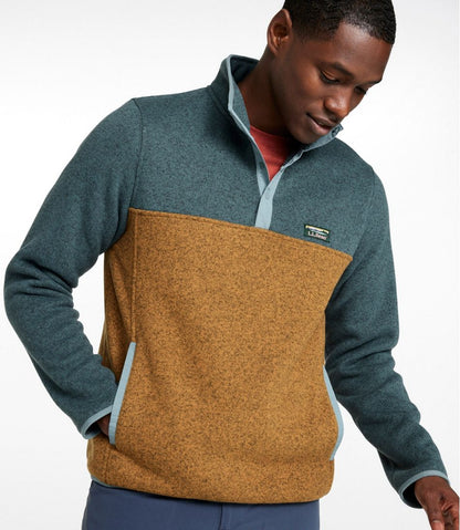 Men's Sweater Fleece Pullover, Colorblock | L.L.Bean online