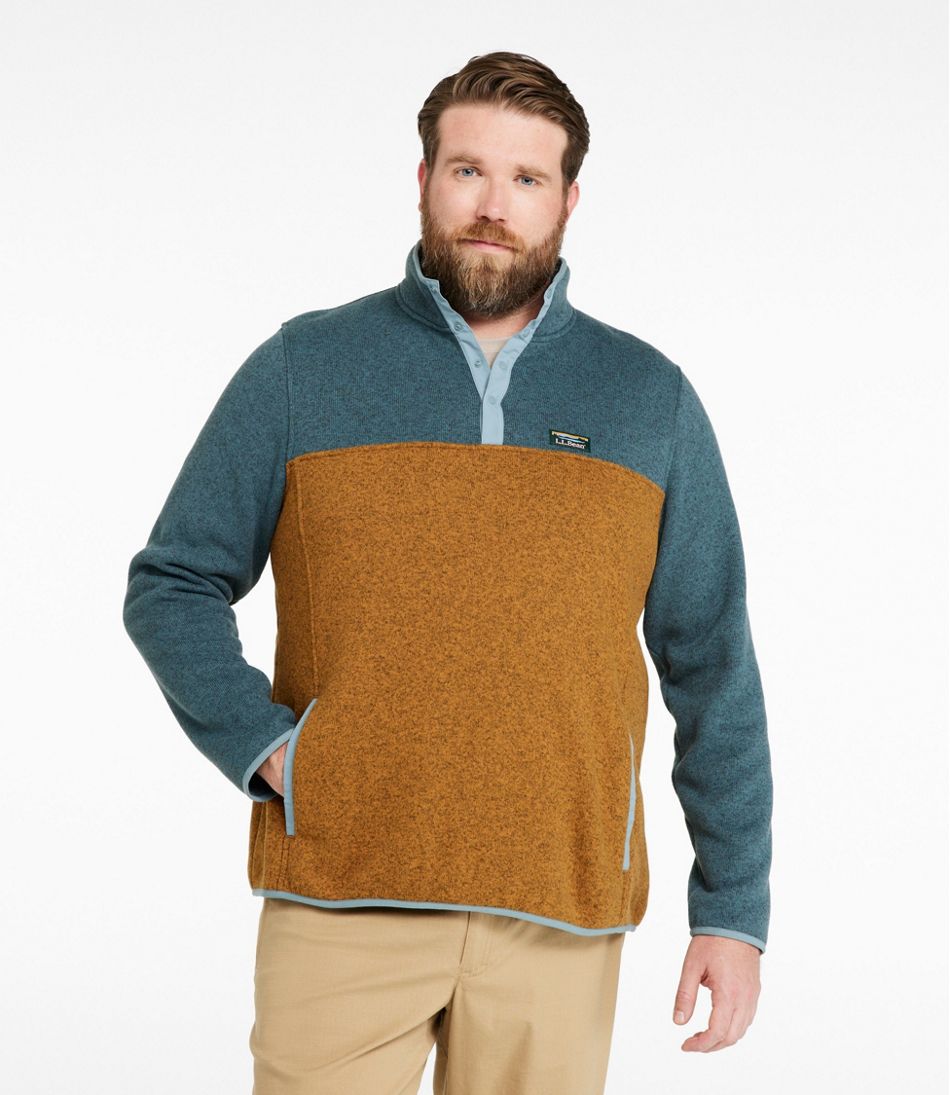 Men's Sweater Fleece Pullover, Colorblock | L.L.Bean online