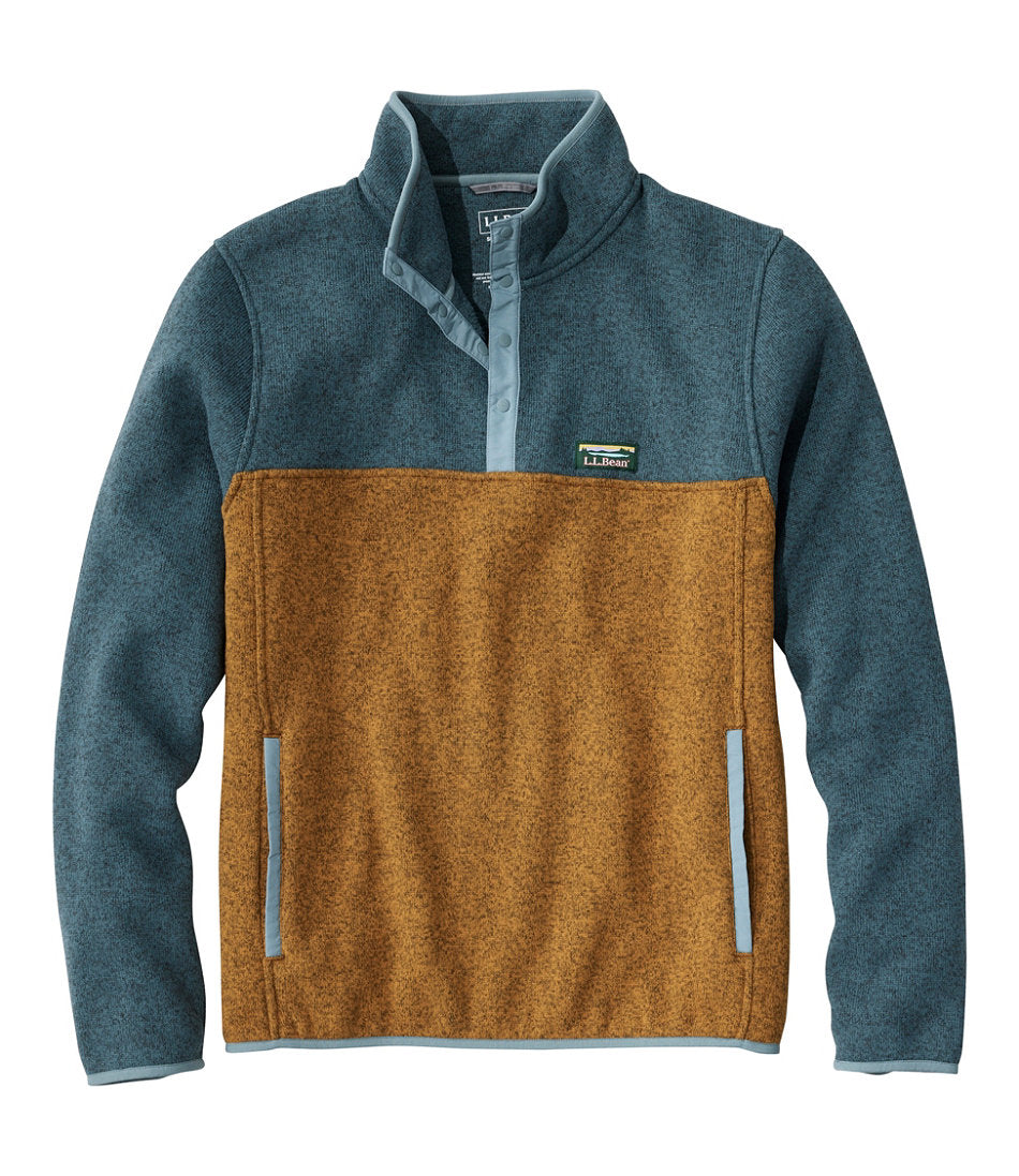 Men's Sweater Fleece Pullover, Colorblock | L.L.Bean online