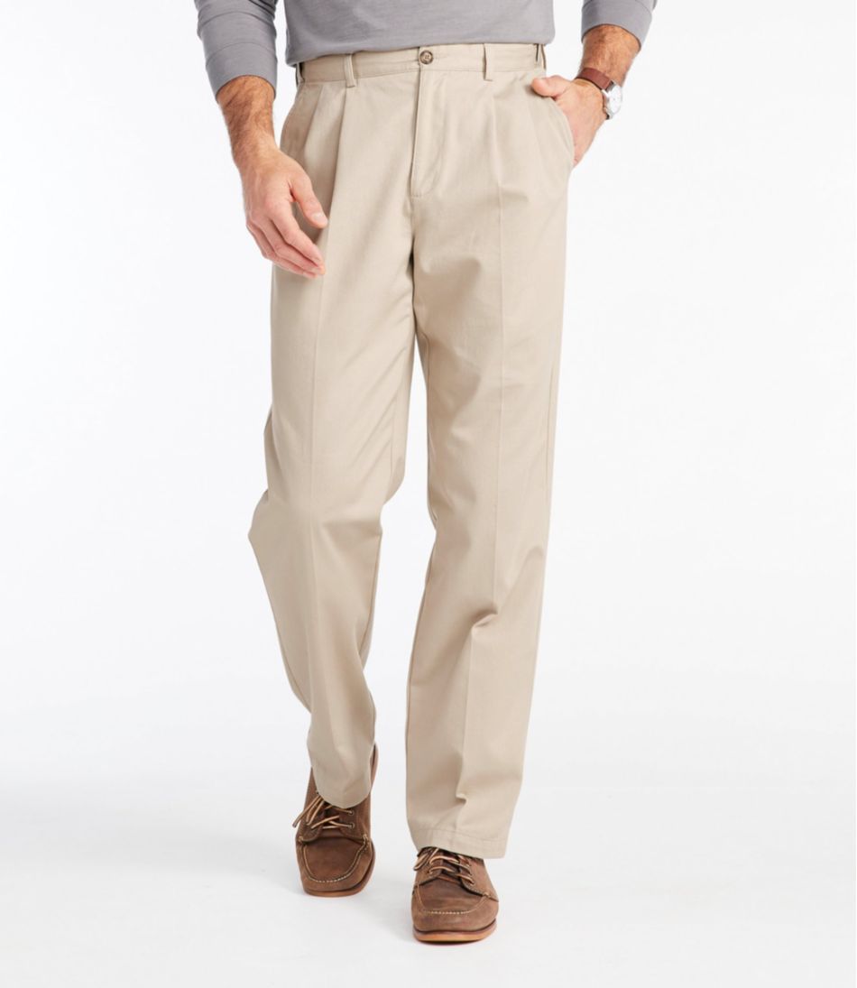 Men's Wrinkle-Free Double L® Chinos, Natural Fit, Hidden Comfort, Pleated | L.L.Bean discount
