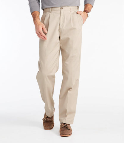 Men's Wrinkle-Free Double L® Chinos, Natural Fit, Hidden Comfort, Pleated | L.L.Bean discount
