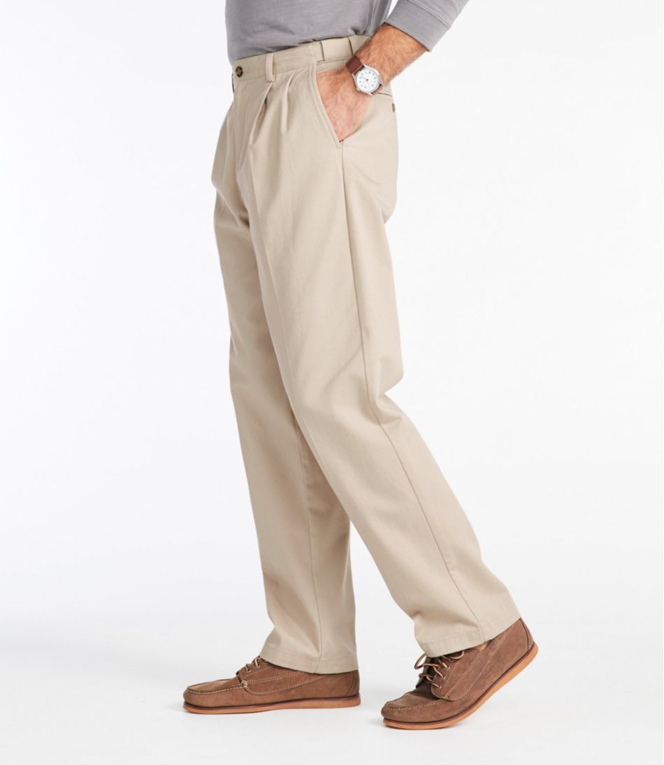 Men's Wrinkle-Free Double L® Chinos, Natural Fit, Hidden Comfort, Pleated | L.L.Bean discount