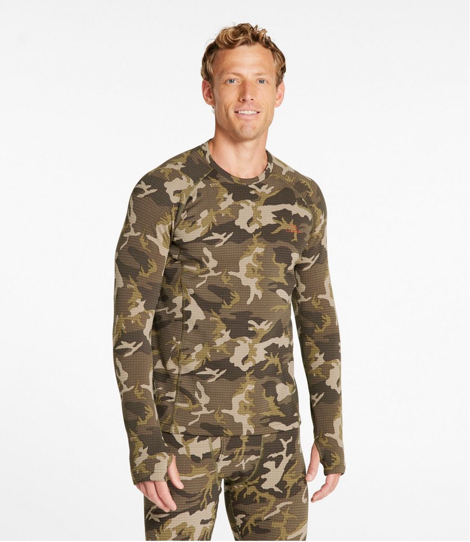 Men's Heavyweight Base Layer Crew Top, Print | L.L.Bean sale