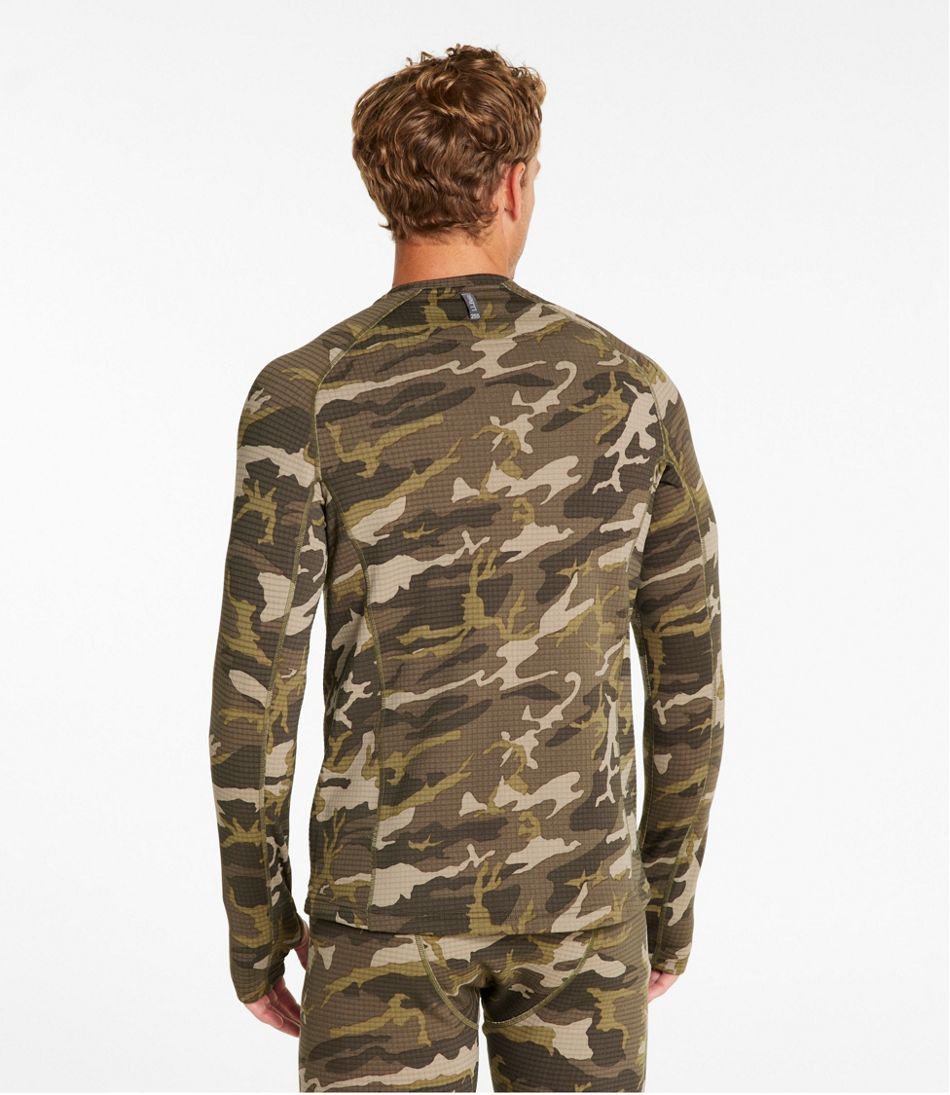 Men's Heavyweight Base Layer Crew Top, Print | L.L.Bean sale