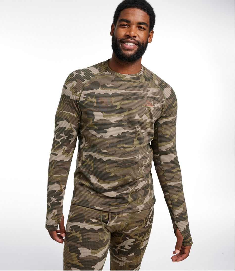 Men's Heavyweight Base Layer Crew Top, Print | L.L.Bean sale