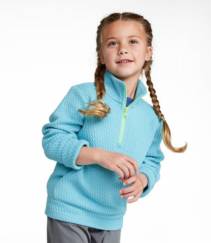 Kids' Ridgeknit Pullover, Glow-in-the-Dark Quarter-Zip | L.L.Bean online