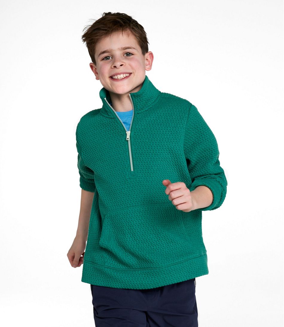 Kids' Ridgeknit Pullover, Glow-in-the-Dark Quarter-Zip | L.L.Bean online