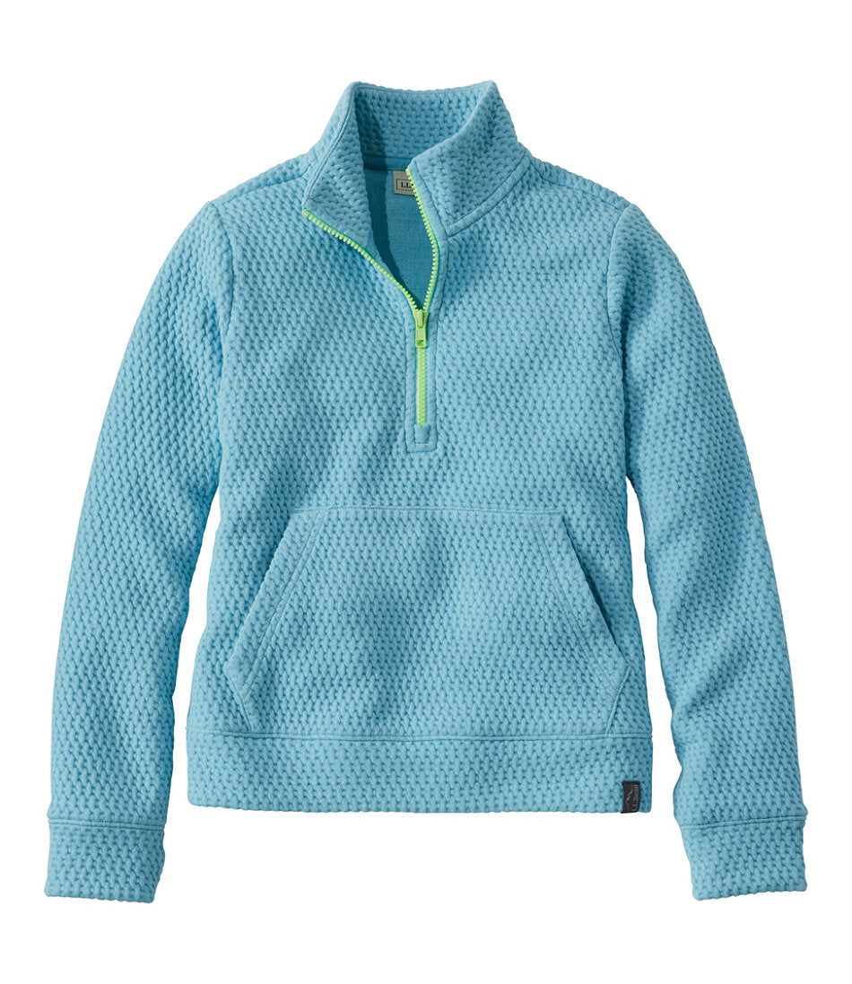 Kids' Ridgeknit Pullover, Glow-in-the-Dark Quarter-Zip | L.L.Bean online