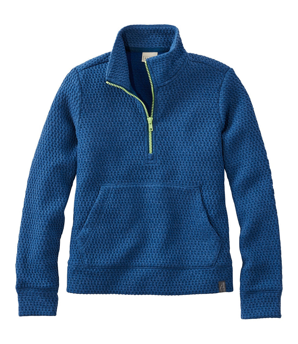 Kids' Ridgeknit Pullover, Glow-in-the-Dark Quarter-Zip | L.L.Bean online