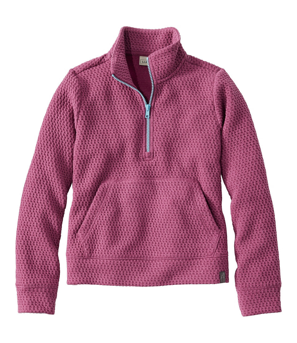 Kids' Ridgeknit Pullover, Glow-in-the-Dark Quarter-Zip | L.L.Bean online