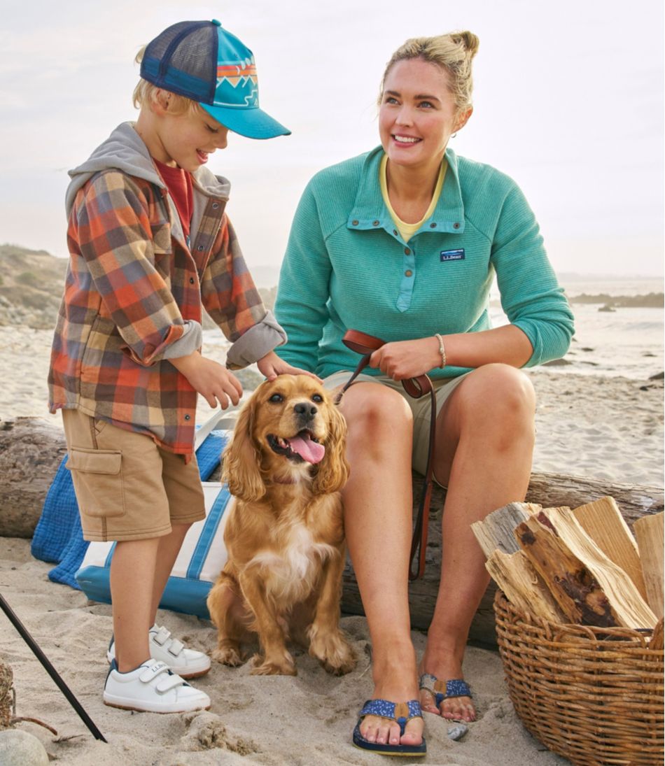 Kids' Fleece-Lined Flannel Shirt, Hooded Plaid | L.L.Bean US