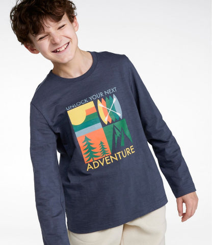 Kids' Graphic Tee, Long-Sleeve Glow-in-the-Dark | L.L.Bean online