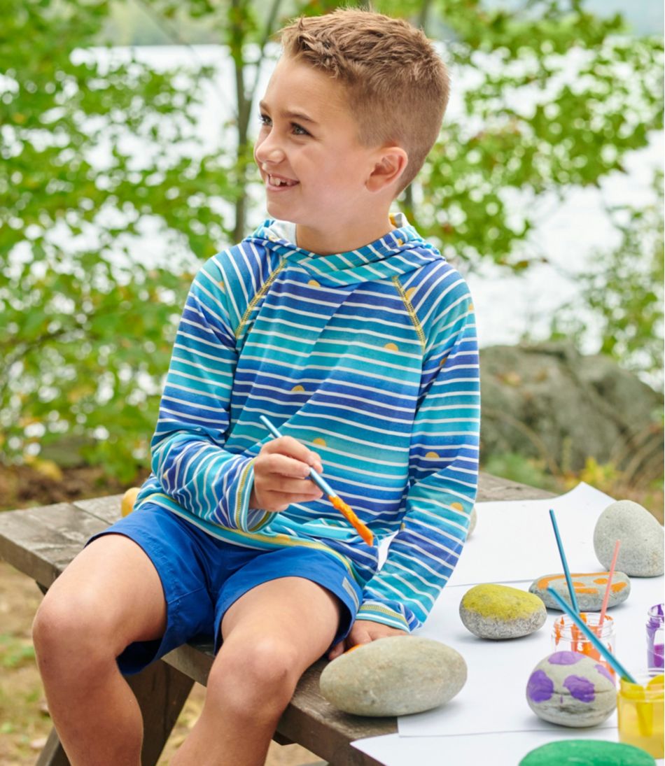 Kids' Everyday SunSmart® Hooded Tee, Long-Sleeve Stripe | L.L.Bean US