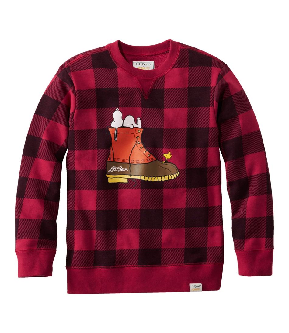 Kids' x Peanuts Crew Sweatshirt | L.L.Bean online
