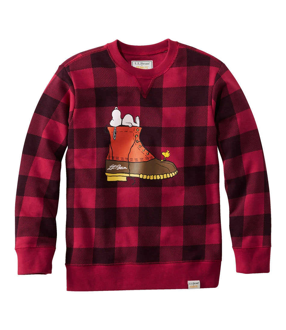 Kids' x Peanuts Crew Sweatshirt | L.L.Bean online