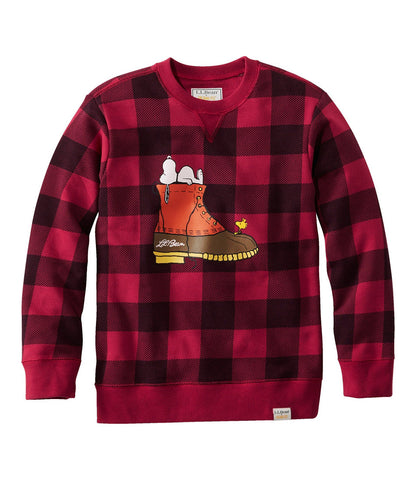 Kids' x Peanuts Crew Sweatshirt | L.L.Bean online