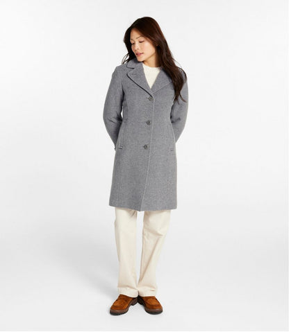 Women's Classic Lambswool Polo Coat, Three-Quarter Length | L.L.Bean outlet