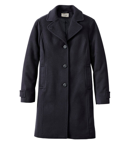 Women's Classic Lambswool Polo Coat, Three-Quarter Length | L.L.Bean outlet