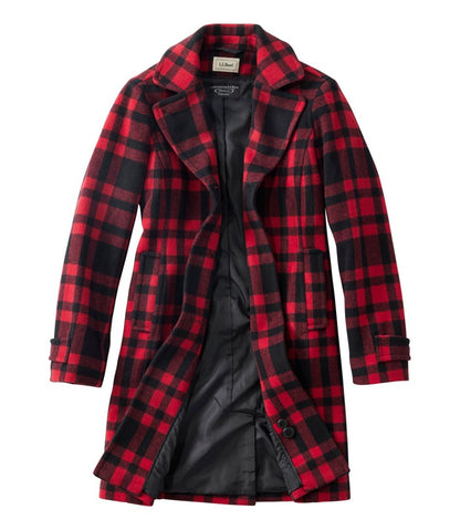 Women's Classic Lambswool Polo Coat, Three-Quarter, Pattern | L.L.Bean on sale