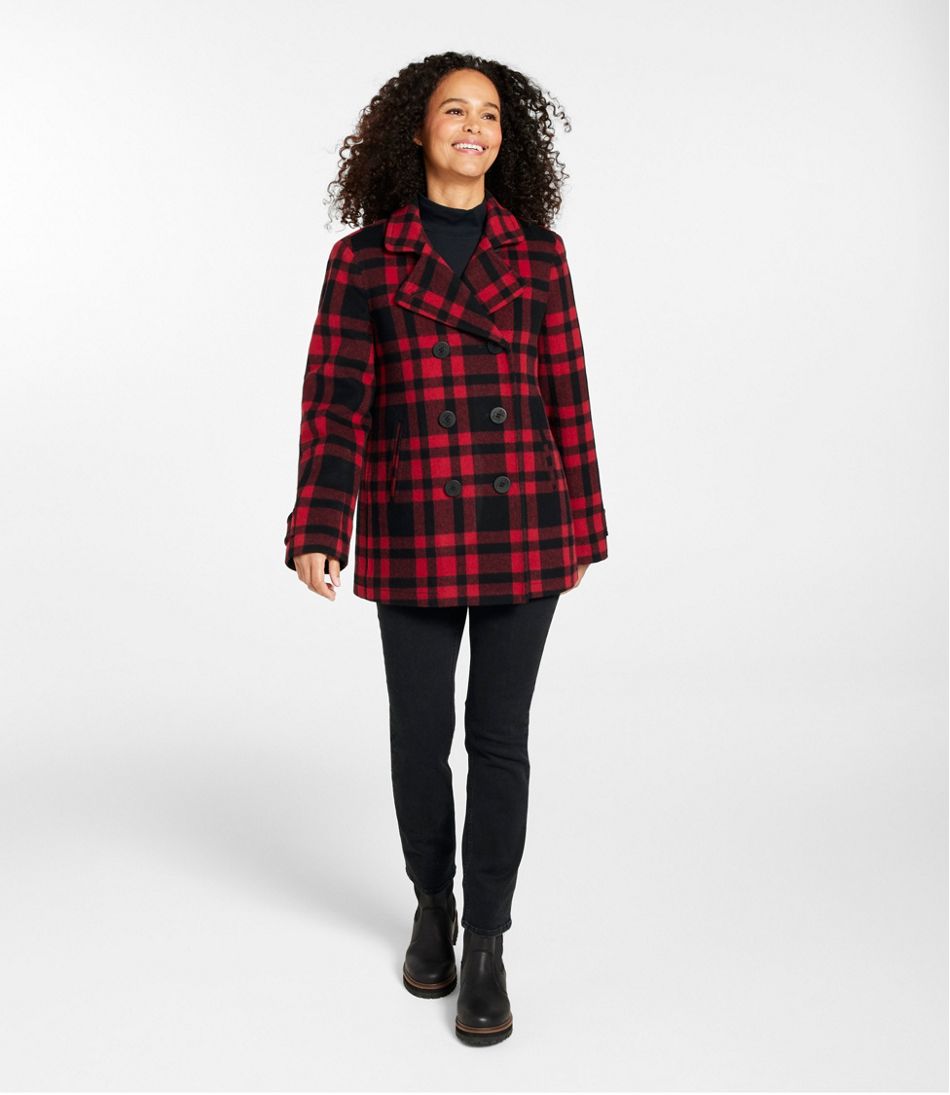 Women's Classic Lambswool Peacoat, Pattern | L.L.Bean online