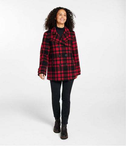 Women's Classic Lambswool Peacoat, Pattern | L.L.Bean online