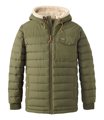 Men's Mountain Classic Down Hooded Jacket, Sherpa-Lined | L.L.Bean on sale