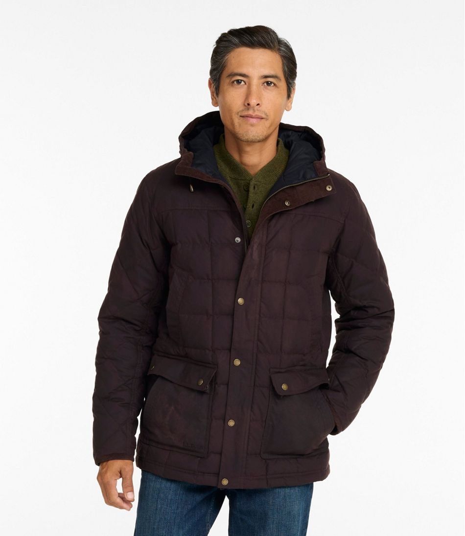 Men's Upcountry Waxed Down Hooded Jacket | L.L.Bean online