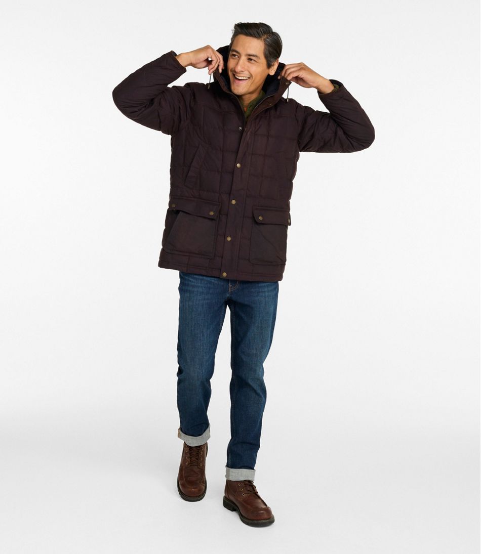 Men's Upcountry Waxed Down Hooded Jacket | L.L.Bean online