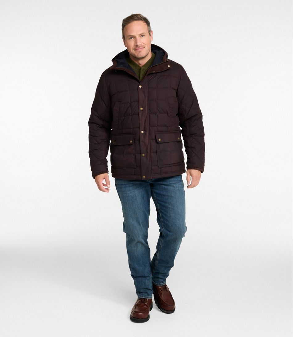 Men's Upcountry Waxed Down Hooded Jacket | L.L.Bean online