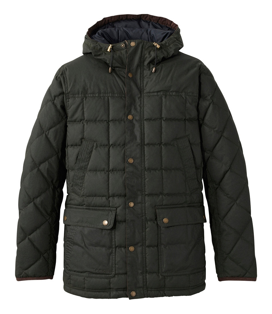 Men's Upcountry Waxed Down Hooded Jacket | L.L.Bean online