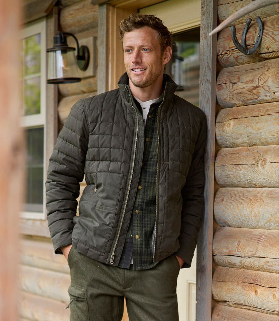 Men's Upcountry Waxed Cotton Down Sweater | L.L.Bean outlet