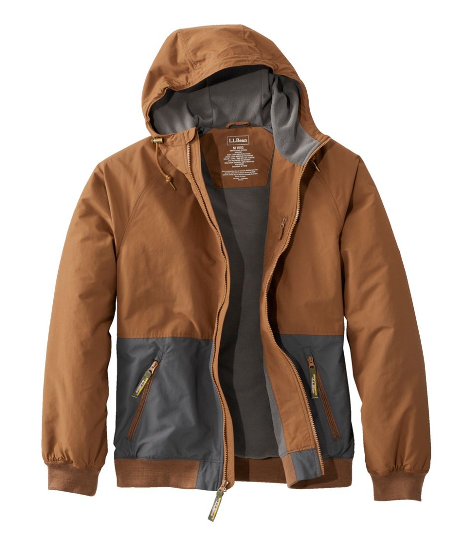 Men's Insulated 3-Season Bomber Hooded Jacket, Colorblock | L.L.Bean discount
