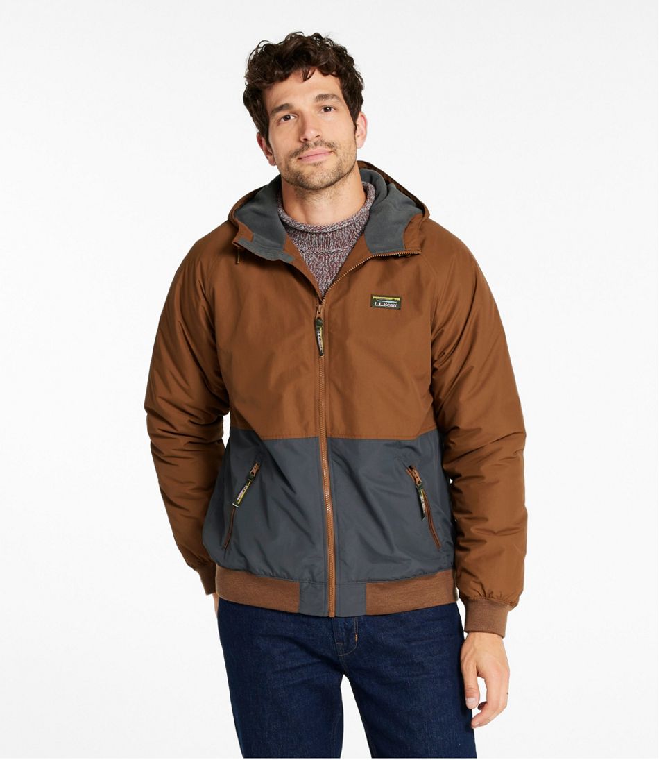 Men's Insulated 3-Season Bomber Hooded Jacket, Colorblock | L.L.Bean discount