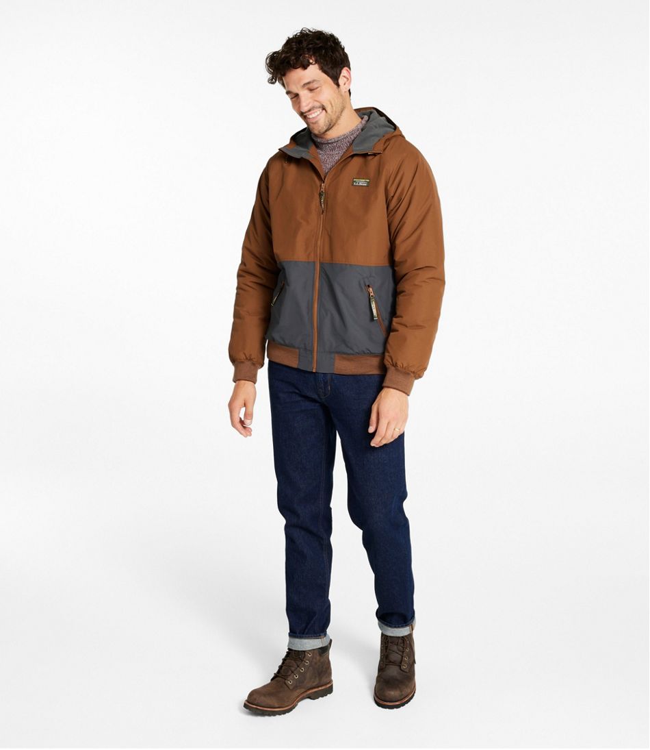 Men's Insulated 3-Season Bomber Hooded Jacket, Colorblock | L.L.Bean discount