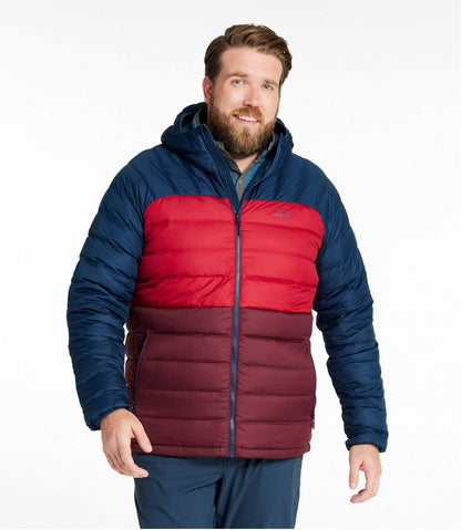 Men's Bean's Down Hooded Jacket, Colorblock | L.L.Bean for sale