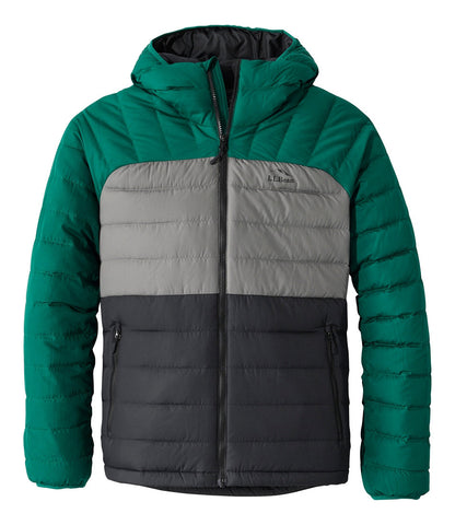 Men's Bean's Down Hooded Jacket, Colorblock | L.L.Bean for sale