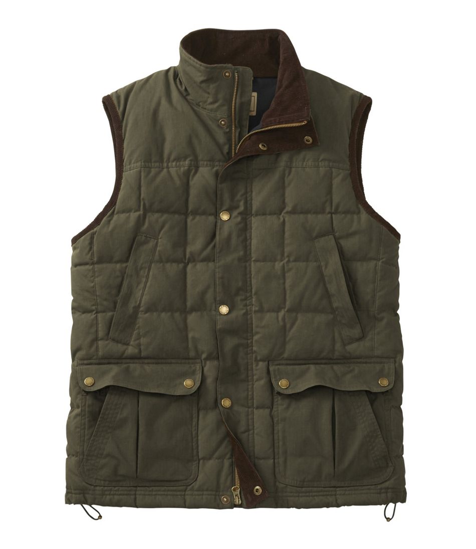 Men's Upcountry Waxed Cotton Down Vest | L.L.Bean sale