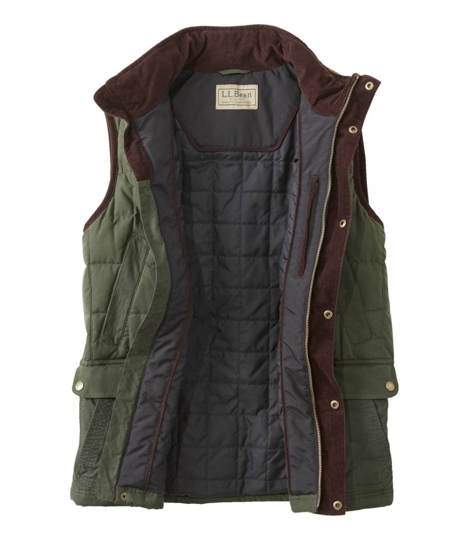 Men's Upcountry Waxed Cotton Down Vest | L.L.Bean sale