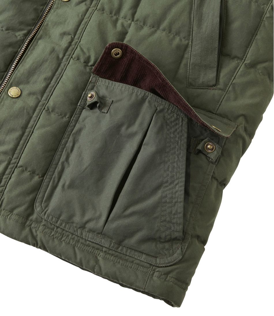 Men's Upcountry Waxed Cotton Down Vest | L.L.Bean sale