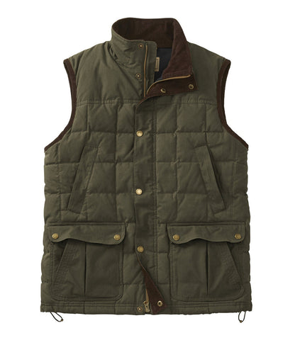 Men's Upcountry Waxed Cotton Down Vest | L.L.Bean sale