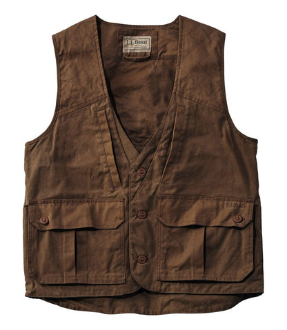 Men's Double L Waxed-Cotton Upland Vest | L.L.Bean US